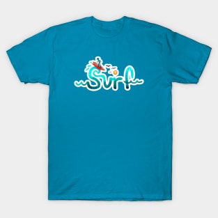 Ocean Surfer Calligraphy T-Shirt